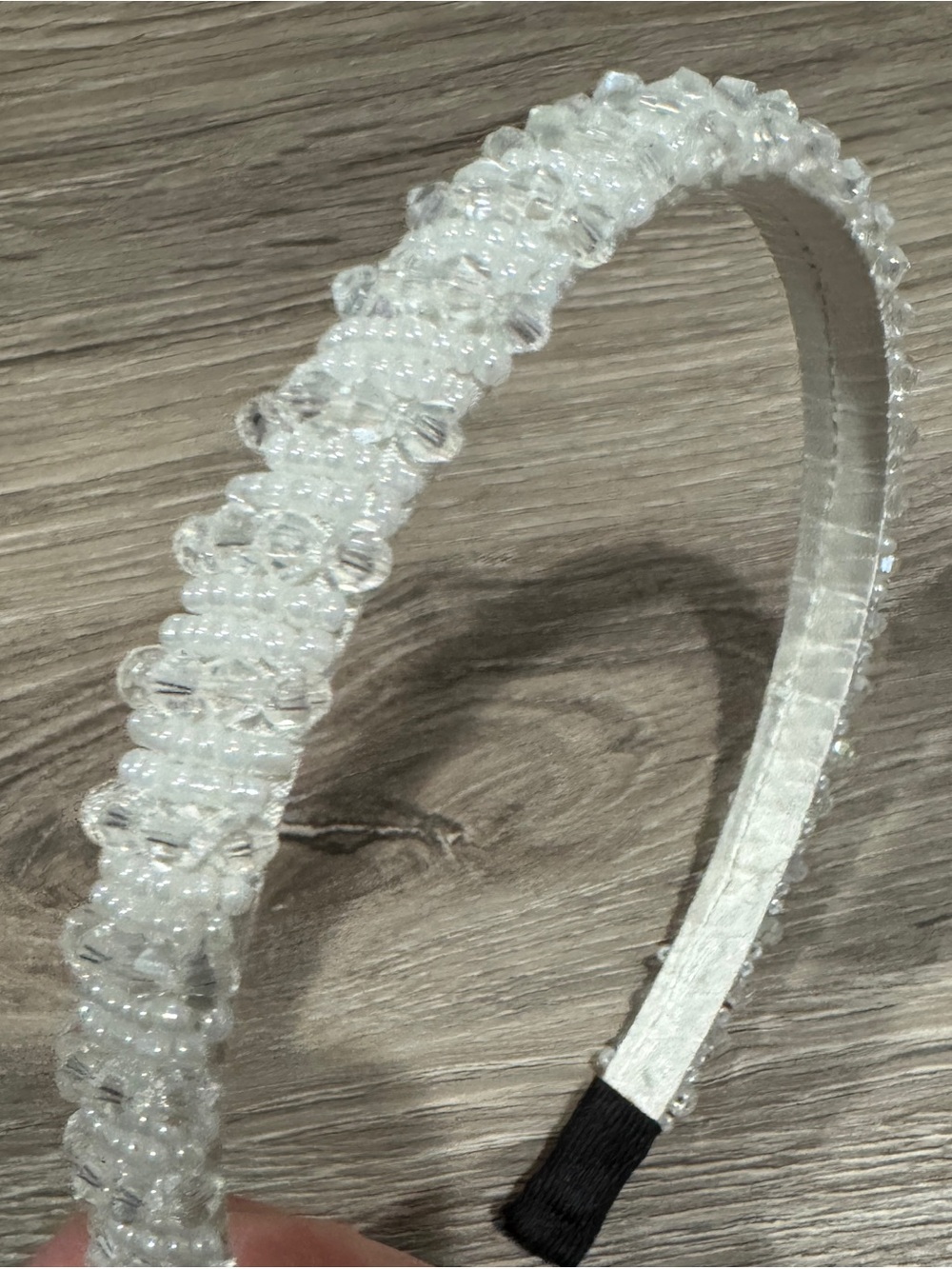 White Beaded Headband